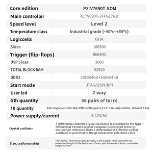 Placa base Puzhi Xilinx Virtex-7 FPGA Core V7690T PCIe 3.0 FMC DDR3 528 I/O <span class=keywords><strong>Vivado</strong></span> 2019.1 - Product Image 3