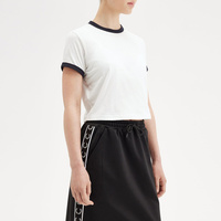 T-Shirt en jersey de luxe pour femmes de haute qualité Design moderne à la mode solide été imprimé respirant tricoté Logo décontracté en gros