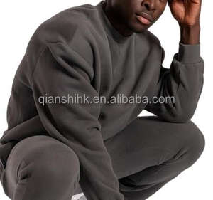 ชุดสเวตเชิ้ตมีฮู้ดผ้าฟลีซหนาแบบเรียบหรูเสื้อสเวตเชิ้ตคอกลมเสื้อสเวตเชิ้ตปักโลโก้โอเวอร์ไซส์ใหญ่พิเศษออกแบบได้ตามต้องการ - Product Image 5