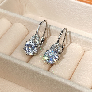Eleganti Orecchini Pendenti con Zirconi per Donne, Gioielli di Lusso Chic per Volti Rotondi - Product Image 2