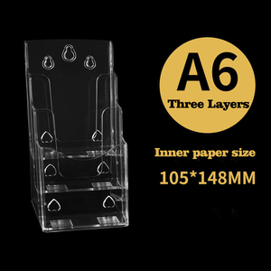 Rõ ràng Acrylic Máy tính để bàn tập tin tổ chức văn phòng tài liệu và Tạp Chí giá Brochure lưu trữ đứng Danh mục hiển thị giá - Product Image 6