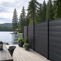 Panneaux de clôture WPC co-extrudés pour l'extérieur, clôture d'intimité en bois-plastique écologique pour jardin, montage simple