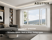 Ventana Abatible de PVC AOSTTER para Clima Frío con Vidrio de Alta Transmitancia de Luz para Calefacción Natural, Iluminación, Insonorización y Seguridad