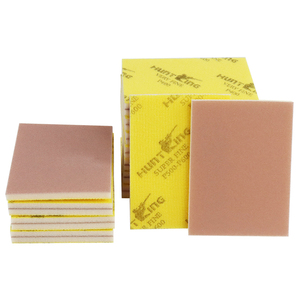 100*75*5mm bọt chà nhám <span class=keywords><strong>Pad</strong></span> khô đánh bóng xe cơ quan mài mòn xốp Giấy nhám với vòng lặp sợi ủng hộ - Product Image 6