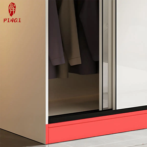 Derniers produits personnalisés Armoire en bois blanc Chambre à coucher Placard Organisateur Garde-robe Vêtements Stockage Gain de place pour la maison - Product Image 4