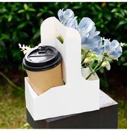 Kotak Kertas Kraft Multiguna Portabel, Kotak Bunga Kopi, Kemasan Luar Cangkir Teh Susu, Cetak Offset, Laminasi Matt