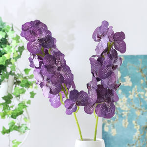 K1004 Artificiale <span class=keywords><strong>vanda</strong></span> fiore di orchidea <span class=keywords><strong>vanda</strong></span> casa fiore decorativo - Product Image 1