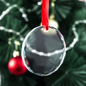 Nhà Máy Bán Buôn Trống Vòng Pha Lê Giáng Sinh Đồ Trang Trí Tùy Chỉnh Khắc Laser 3d Logo Cho Trang Trí Cây Giáng Sinh - Product Image 5