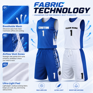 Set di Uniformi Personalizzate per Squadre di Basket Tropicali, Maglia e Pantaloncini Ultra Leggeri e Traspiranti, Asciugatura Rapida per Clima Caldo, Sublimazione su Rete, Basso MOQ - Product Image 6