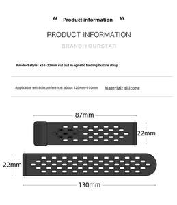 สายนาฬิกาซิลิโคนพร้อมส่ง สำหรับ Samsung Huawei และสายนาฬิกาเปลี่ยนได้ขนาด 22 มม. แบบแม่เหล็ก - Product Image 4