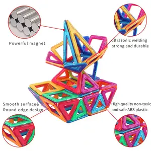Telhas De Construção ímã 120 Pcs 3D Brinquedos Ímãs Magnéticos Presentes Brinquedos Building Blocks Set Pré para 3 4 5 Anos Anos de Idade