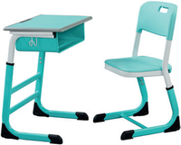 Bureaux et chaises d'école au design moderne pour les élèves du primaire et du secondaire, destinés aux établissements de formation, aux cours de soutien scolaire pour les garçons et les filles