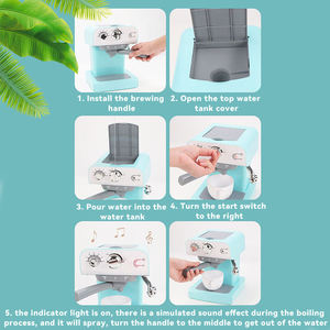 Machine à café jouet pour enfants, simulation d'appareil de cuisine électrique, pour jeu éducatif - Product Image 4