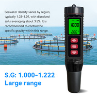 Outils d'aquaculture 7 en 1 : Testeur de qualité de l'eau PH, EC, TDS, Salinité, S.G., ORP, Température, Capteur PH, Capteur TDS pour piscine