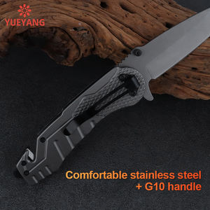 YUEYANG 3CR13 çelik siyah G10 kolu DIY katlanır cep açık maceralar için özel Logo OEM desteği ile kamp bıçağı - Product Image 4