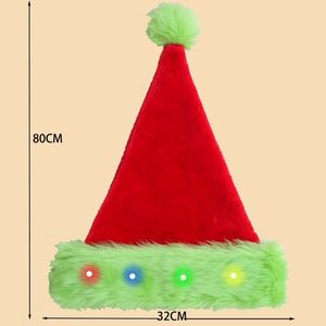 New Arrivals Fluorescent Green Christmas Hat With Frayed Edge Design Holiday Party Accessory | Customizable Option - Product Image 2