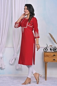 Conjunto tradicional de Salwar Kameez para mujer de alta calidad, nuevo trabajo de lentejuelas con bordado pesado a la moda, ropa de verano Kurti de arriba a abajo - Product Image 3