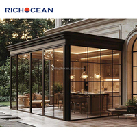 RICHOCEAN - Pérgola Impermeable Moderna Personalizada para Villa, Techo Plano, Invernadero, Casa de Cristal, Estructura de Aluminio, Solárium Independiente