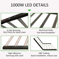 Lampe de culture LED Lm301h Evo Lm281b, longueur de couverture de 170 cm à 180 cm, 5x8 lampes de culture, 1000W AC, Brésil, États-Unis, local