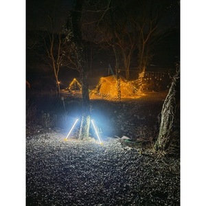Bâtons de randonnée lumineux uniques en alliage d'aluminium, ultralégers, à poignée droite, pour personnes âgées, équipement de randonnée nocturne - Product Image 3