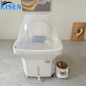 Lavabo Portátil para Champú KISEN con Tanque de Agua de 60L, Terapia Capilar sin Plomería y Vaporizador, Mueble de Salón de Alta Calidad - Product Image 2