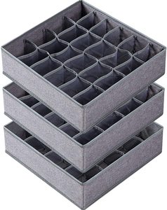 Sock Underwear Organizer Dividers Organizers Fabric Foldable Cabinet Closet Organizers and Storage Boxes for Storing Socks
