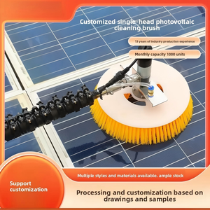 Machine de nettoyage photovoltaïque personnalisée à tête unique, modèle avec tige télescopique portative, équipement de nettoyage photovoltaïque sur mesure - Product Image 4