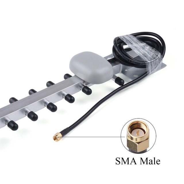 High Gain 28dBi 4G Outdoor Yagi Antenna 698-2700MHz LTE Directional Antenna for PhoneSignal With SMA Connector RG58 1.5M Cables