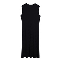 Robe plissée style Miyake prête à être expédiée, robe maxi élégante sans manches à texture ondulée pour femmes, tenue décontractée ample
