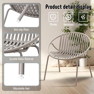 Dwoo Outdoor Garden <strong>Grey</strong> Waterproof Durable Furniture <strong>Set</strong> <strong>Bistro</strong> Table Chairs Terrace Conversation <strong>Set</strong> - Product Image 6