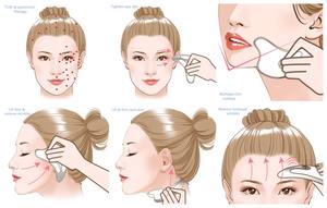 Alat pijat elektrik GuaSha kecantikan Rumah tren Korea alat kerokan wajah untuk mengangkat kulit dan langsing - Product Image 6