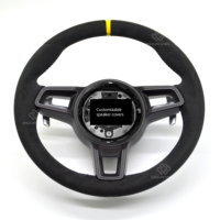 Volante Deportivo de Alcántara sin Botones Compatible con Modelos Porsche 911/718/Panamera/Cayenne/Macan/Taycan, Todas las Series, Actualización