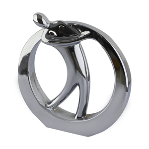 Adornos Deportivos Personalizados, Fundición de Metal de Alta Calidad, Figura Deportiva de Golf Dorada con Círculo - Product Image 2