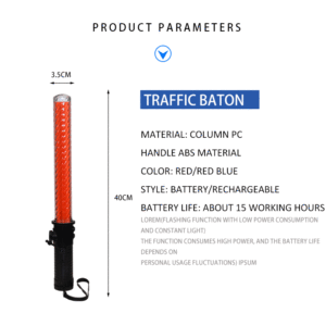 Đa chức năng có thể sạc lại nam châm giao thông dùi cui với trắng LED cảnh báo ánh sáng trên Top PC chất liệu - Product Image 5
