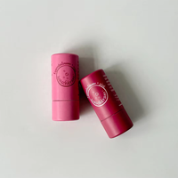 Tubes de baume à lèvres biodégradables de conception de marque emballage boîte en carton recyclable push up rouge à lèvres déodorant bâton Tube en papier Kraft