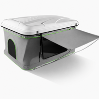 Carpa de Techo Rígida para 1-2 Personas, Carpa de Techo para Auto con Gran Espacio y Escalera Telescópica de Aluminio