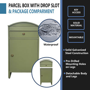 Boîte aux lettres personnalisée en métal de grande taille, boîte de livraison extérieure pour <span class=keywords><strong>colis</strong></span> avec serrure à combinaison, boîte de coursier - Product Image 6