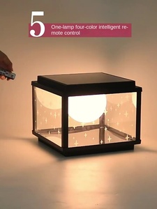 Lámpara de bolardo que cambia de color con luz solar para jardín al aire libre de estilo europeo moderno con luces LED E27 para puerta a la venta - Product Image 6