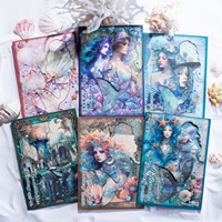 30 pcs/pack Matériel Papier Sous-Marin Fantasy Série Sirène Thème Manuel Matériel