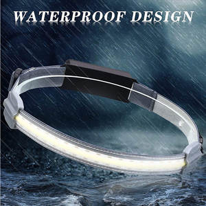 מתכוונן cob הוביל ראש פנס פנס פנס ip54 אור קל משקל עם 3 מצבים עם אור אדום עבור כובע קשה - Product Image 5