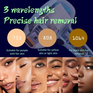 Système de diodes à triple longueur d'onde professionnel pour la gestion des cheveux en salon, certifié CE, épilation indolore pour le corps et le visage - Product Image 3