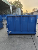 Bac de recyclage industriel pour déchets et rebuts avec benne basculante pour chariot élévateur, bac de stockage robuste et rayonnages et étagères de stockage de conteneurs