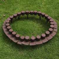 Nouveau pas cher maison jardin treillis et bordure clôture plastique bûche pelouse bordure décor traité sous pression bois Type Nature Composite
