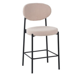 Nordic Velvet Art Stable Elegant Metal <b>Bar</b> Chair <b>Comfortable</b> High <b>Stool</b> Stable Backrest for Modern Home Hotel Dining Room - Product Image 1