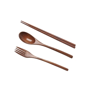 Livraison rapide Polaris Agri Ensemble de vaisselle en bois au design personnalisé écologique Ustensiles en bambou massif non toxiques Fabriqués en 5 pièces - Product Image 1