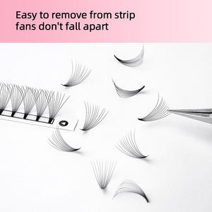 Xl बड़े ट्रे आंखों के पूर्वनिर्मित प्रशंसक चमक 8d छोटी जड़ों की मात्रा नकली प्रशंसक चमक के साथ क्लस्टर पलक 0.05 मिमी 400 प्रशंसकों के लिए - Product Image 3