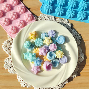 Stampo in Silicone 15 parti a forma di fiore Sakura ecologico e riutilizzabile per ricette di resina di ghiaccio per budino di gelatina di cioccolato - Product Image 4