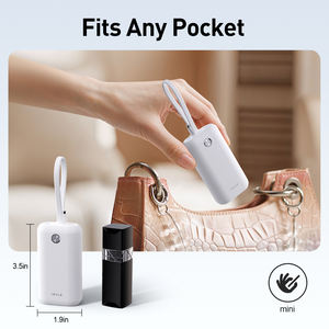 OEM en línea al por mayor 22,5 W 10000mAh bancos de energía pequeños de doble dirección de carga rápida tipo C cargador portátil con cable incorporado - Product Image 2