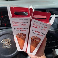Boîte de papier Cone Pizza Boîtes d'emballage en papier de conception personnalisée Aide avec conception libre