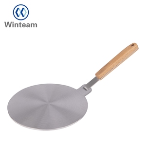 Convertisseur de plaque de cuisson à <span class=keywords><strong>induction</strong></span> 13cm/20cm Plaque d'adaptation de disque de diffuseur de chaleur avec manche en bois Outil de <span class=keywords><strong>casserole</strong></span> Convertisseur de plaque de cuisson - Product Image 5